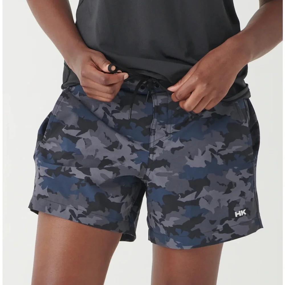 HUMANKIND Boardshort 5” in Black Camo, Size Large, swim bottoms, gym shorts - Picture 1 of 10